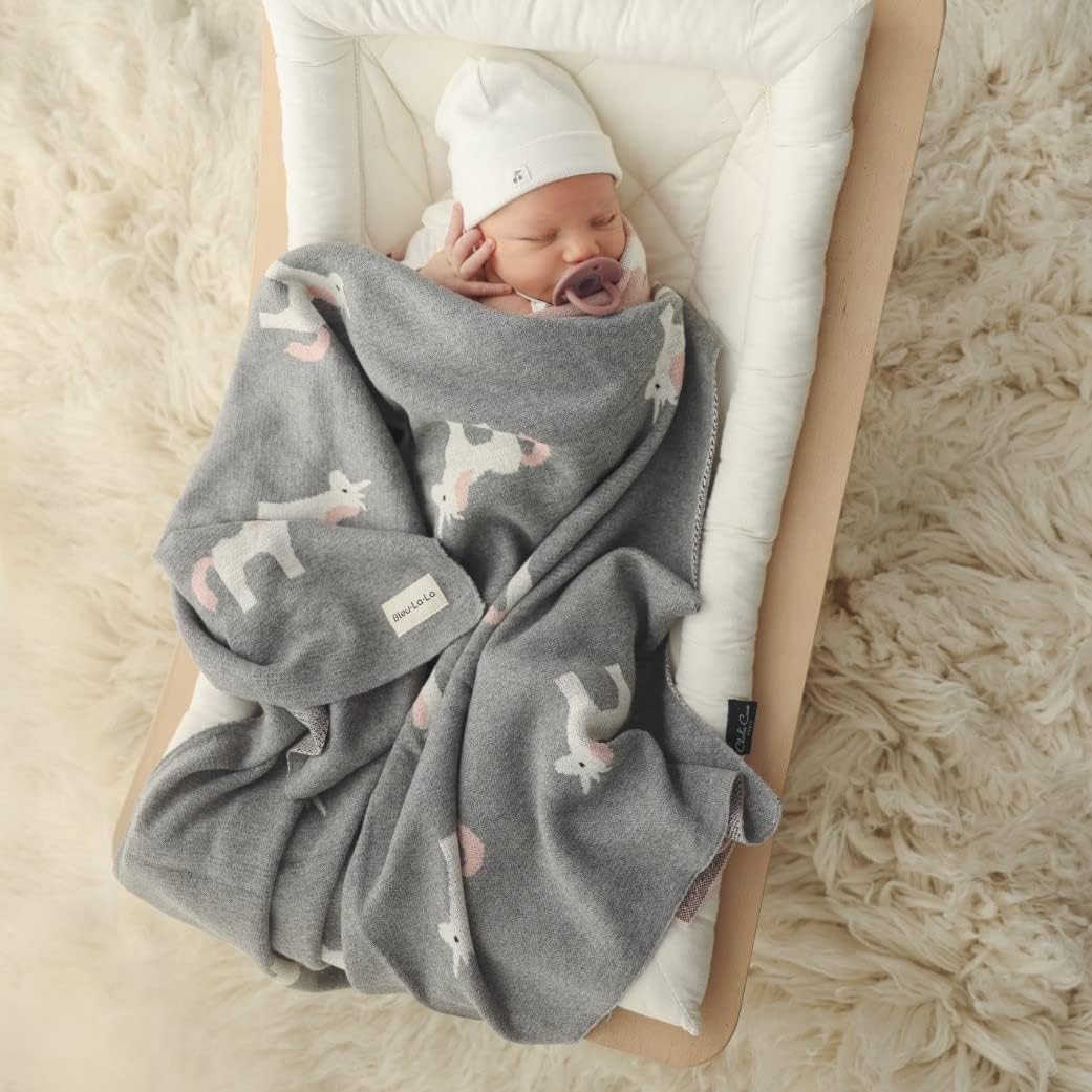 Cotton Baby Swaddle Blanket for Girls and Boys - Buttery Soft Cozy Receiving Swaddle Crib Stroller