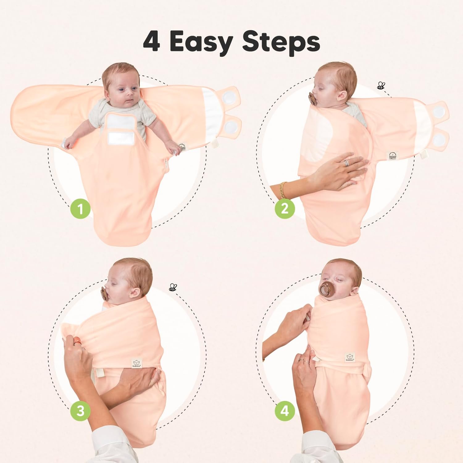 Baby Swaddle Sleep Sacks with Zipper - 3-Pack Swaddles for Newborns 3-6 Months, Infant, Baby Girls