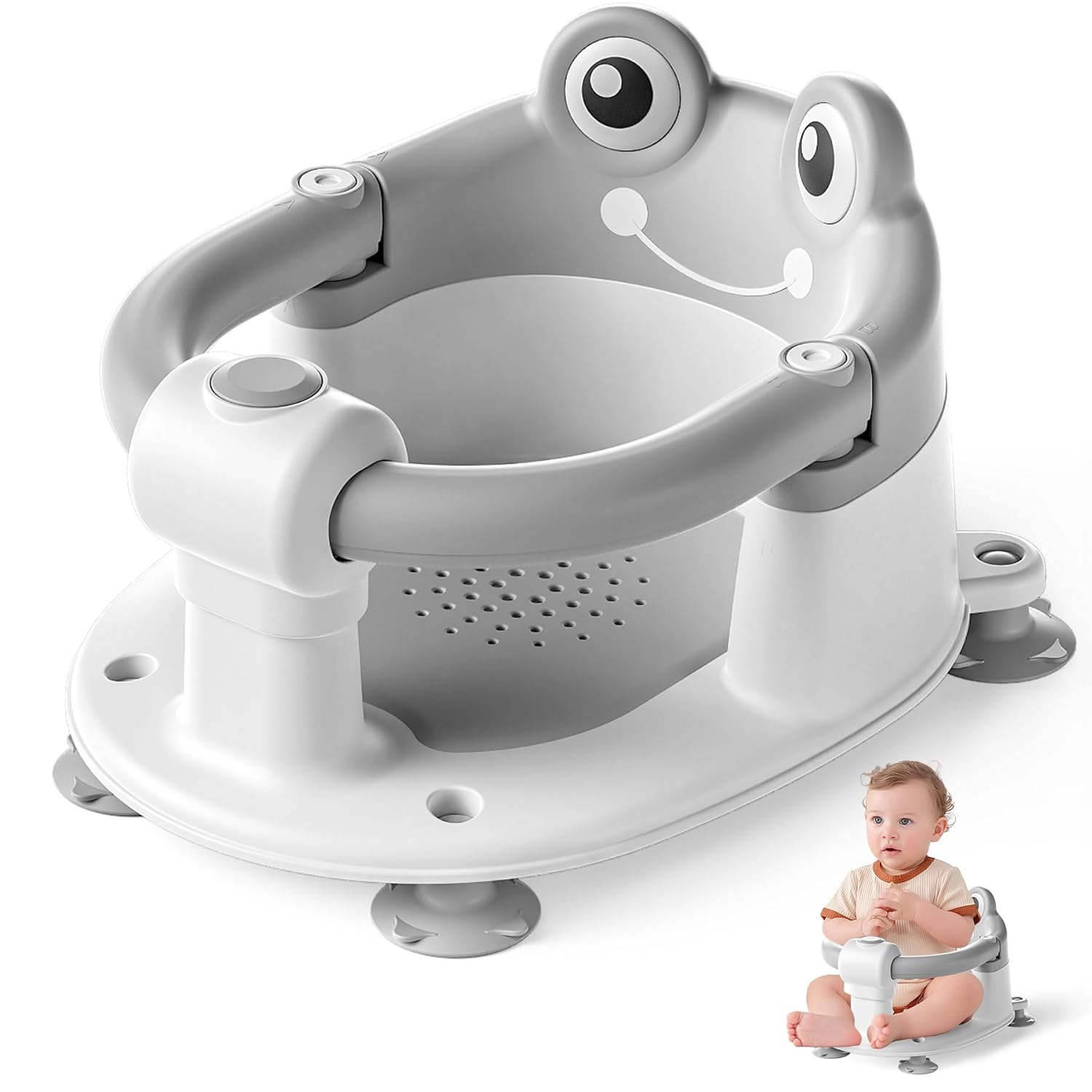 Baby Bath Seat for Babies 6 Months & up Non-Slip Toddler Bath Seats for Sitting Up Infant Bathtub