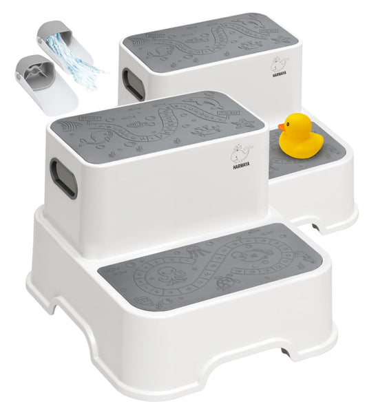 Harwaya Toddler Step Stool for Bathroom Sink 2 Pack, Kids Step Stools for Toilet Potty Training