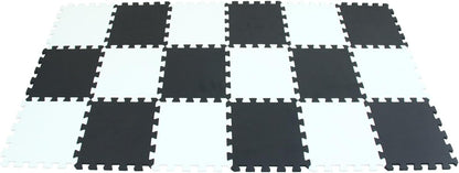 MQIAOHAM® 18 Pieces Puzzle Play Mats, Soft Baby Play Mat, Kids Interlocking Foam Floor Tiles, Toddlers Carpet Playmats G301018-101104