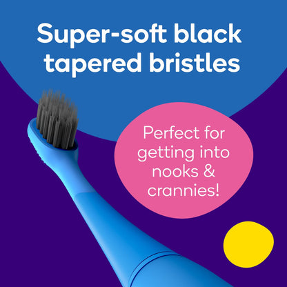 Burst Kids & Toddlers Electric Toothbrush (Blue) | Soft Bristles | Two Minute Timer | Rechargeable