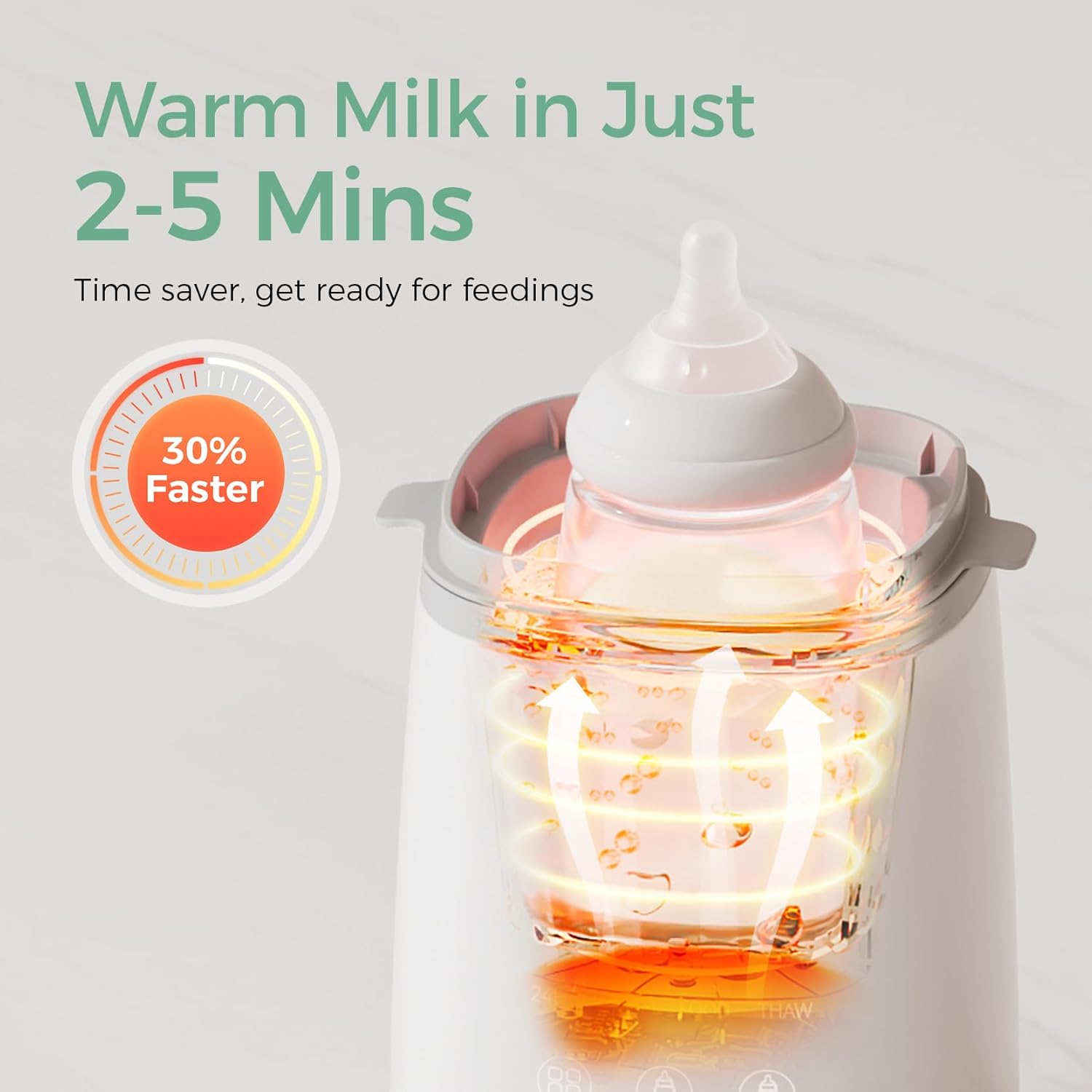 Momcozy Bottle Warmer, Fast Bottle Warmers for All Bottles with Timer, Accurate Temperature Control