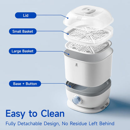 Snow Bear Baby Bottle Sterilizer and Dryer, 6-in-1 Electric Steam Bottle Sterilizer for Baby Bottle
