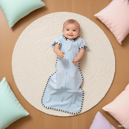 Baby Swaddle Blanket for Newborns and Infants,2-Piece Set Infant Pajamas,Bidirectional Zipper,Easy