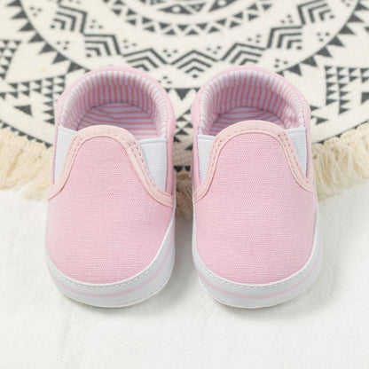 Morbido Infant Baby Boys Girls Canvas Sneaker Toddler Slip On Anti Skid Newborn First Walkers Candy Shoes for 0-18 Months