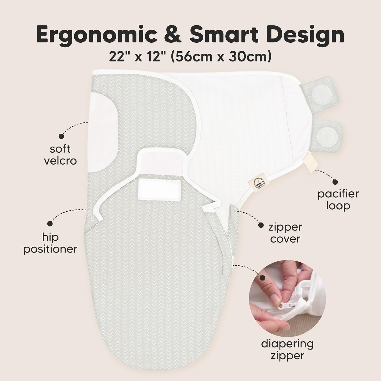 Baby Swaddle Sleep Sacks with Zipper - 3-Pack Swaddles for Newborns 0-3 Months, Infant, Baby Girls