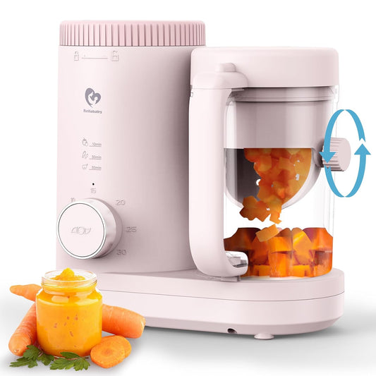 Baby Food Maker Bellababy Baby Food Processor, Puree Blender Steamer with Reversible Steam Basket