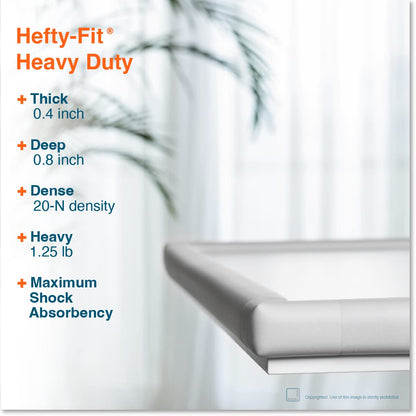 Roving Cove HeftyFit Edge Corner Protector Baby Proofing (Large 15ft Edge 4 Corners), Heavy-Duty, Soft NBR Rubber Foam, Furniture Fireplace Safety Bumper Guard, 3M Adhesive, Oyster White (Off White)