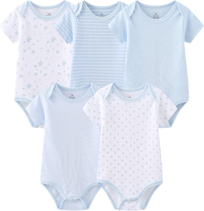 Newborn Layette Gift Set Bodysuits Pants for Baby Girl and Boy 24 Piece 100% Cotton Essentials and Accessories