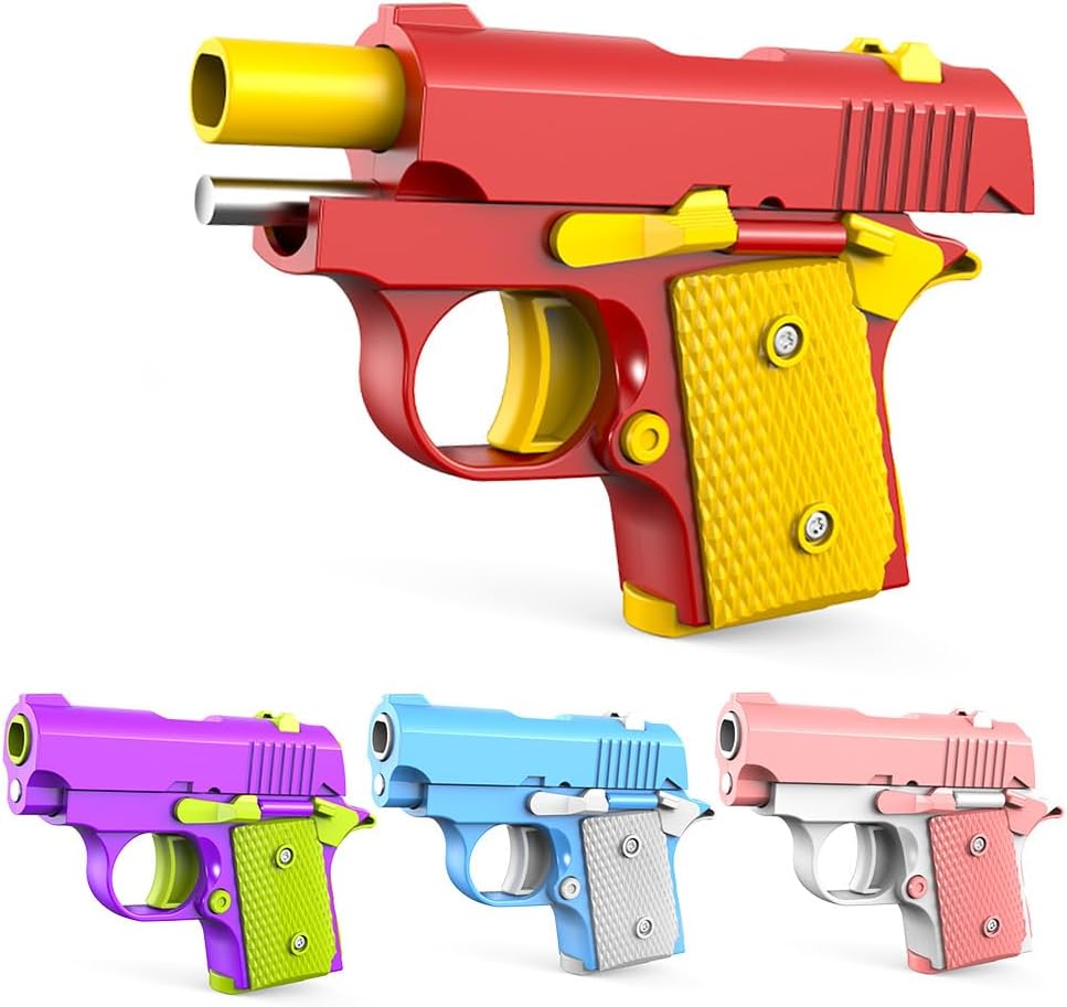 Fidget Toys Pistol, 3D Gravity Mini 1911 Fidget Pistol Toys,Fidget Sensory Toys,Stress Relief for