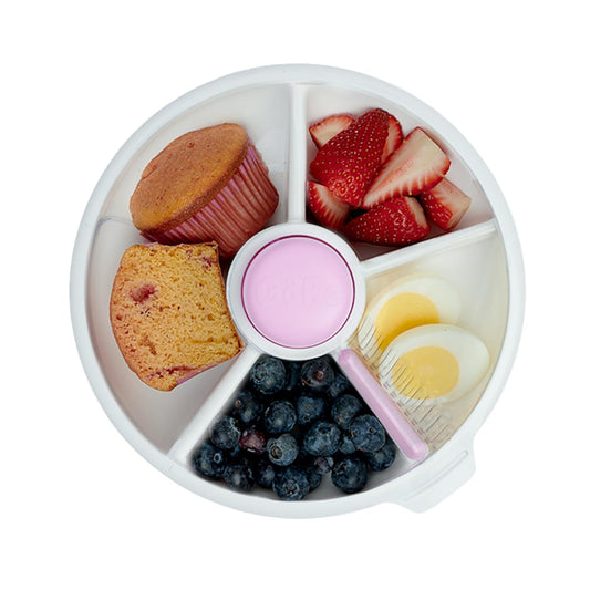 GoBe Kids Large Snack Spinner Slide Bundle with Hand Strap and Sticker Sheet - Reusable Snack