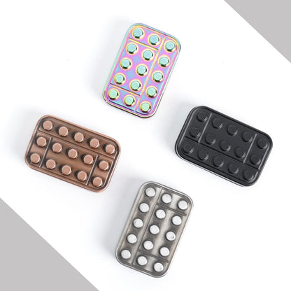 Fidget Toys Adults Metal Fidget Slider Magnetic EDC Haptic Fidget Toys for Adults - Silver