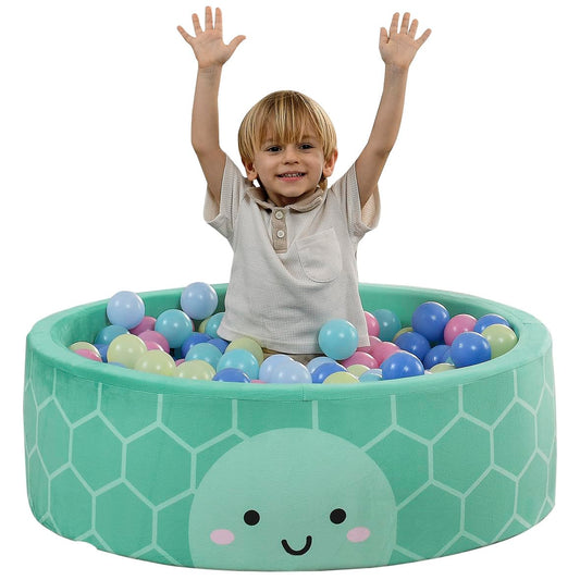 Delta Children Turtle Soft Ball Pit with 50 Play Balls - Ball Pits for Toddlers, Soft Round Kiddie