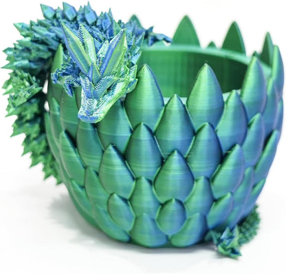 Easter Dragon Eggs 3D Printed Dragon Egg with Dragon Inside Articulated Crystal Dragon Fidget Toy Mystery Easter Suprise Home Office Decor Executive Desk Toys