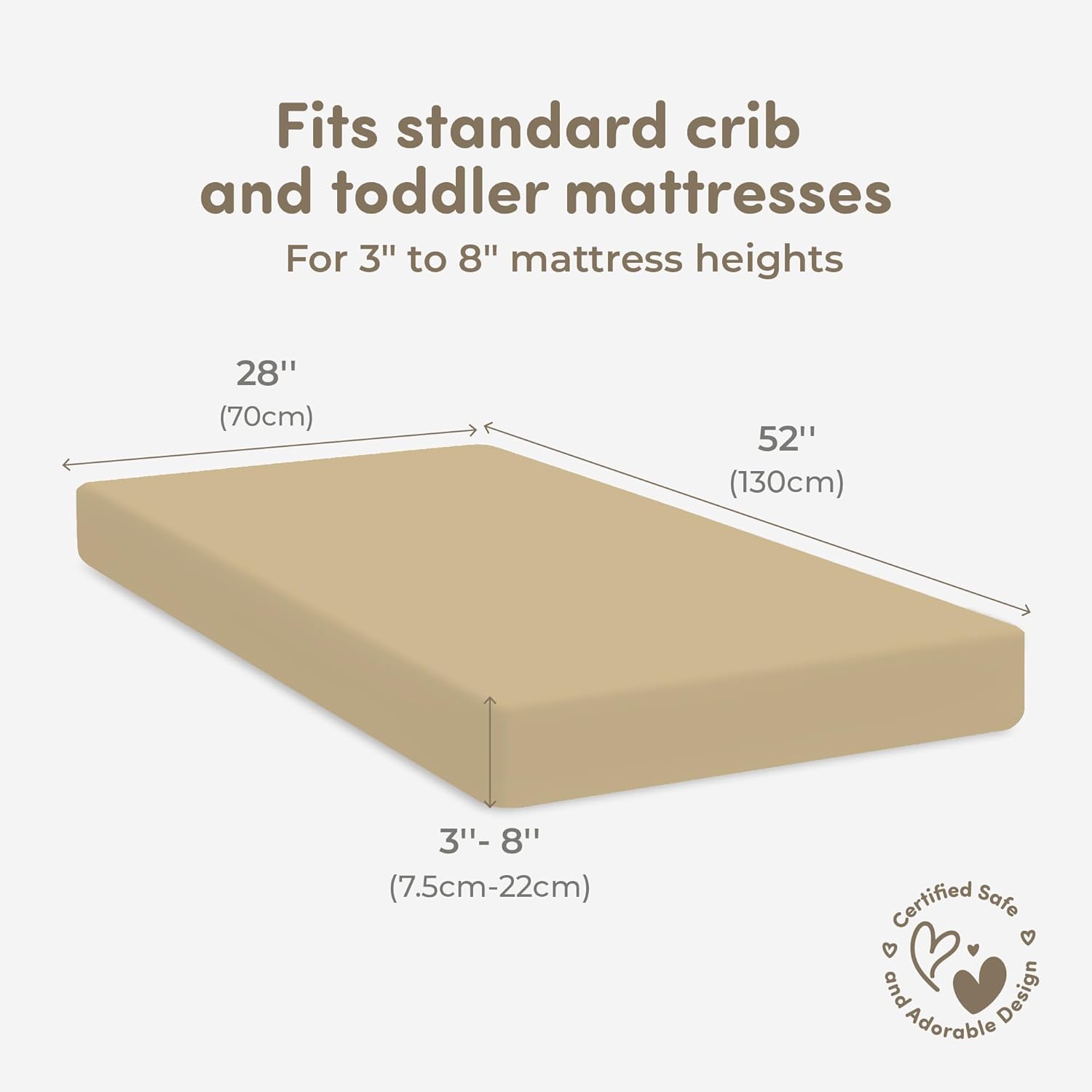 Sweety Fox 2-Pack Crib Sheets - Soft Cotton Jersey Fitted Sheets for Boys and Girls, Mini Crib