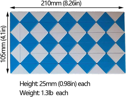 2 Pack Fidget Magic Snake Cube Puzzles Twist Ruler Speed Cubes Brain Teaser Game Toys for Kids Random Color (72 Block)