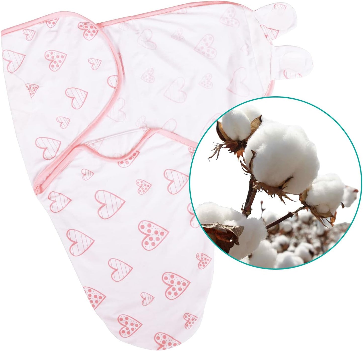 Biloban Swaddle Blankets for Baby Girl, Baby Swaddles 3-6 Months, Baby Swaddle Cotton, Newborn
