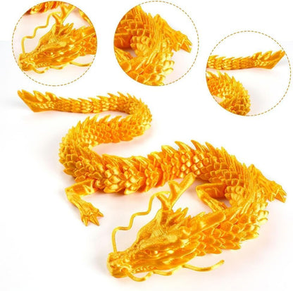 Executive Desk Toys Easter Egg, 3D Printed Dragon, 3D Dragon Eggs with Dragon Inside, Dragon Toy Dragon Egg Fidget Toy, Fidget Toys for Autism/ADHD (Silk Gold)