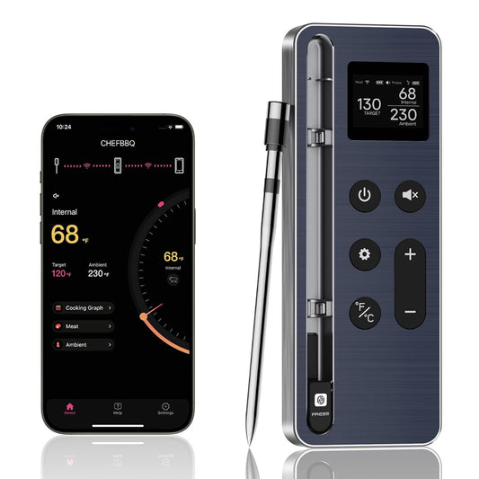Wireless Meat Thermometer Digital 800FT Long Range Food Thermometer with Bluetooth Thinner Meat