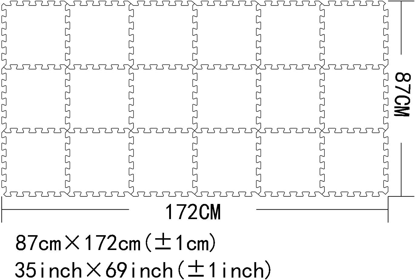 MQIAOHAM® 18 Pieces Puzzle Play Mats, Soft Baby Play Mat, Kids Interlocking Foam Floor Tiles, Toddlers Carpet Playmats G301018-104107112