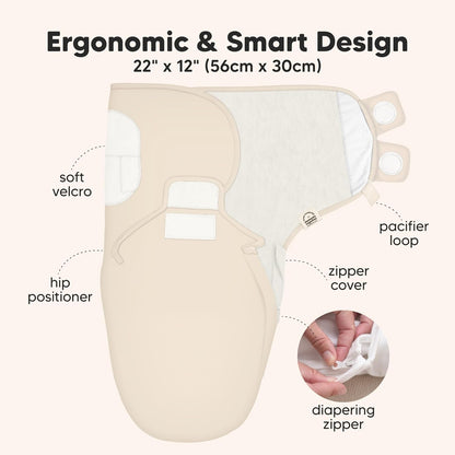 Baby Swaddle Sleep Sacks with Zipper - 3-Pack Swaddles for Newborns 0-3 Months, Infant, Baby Girls