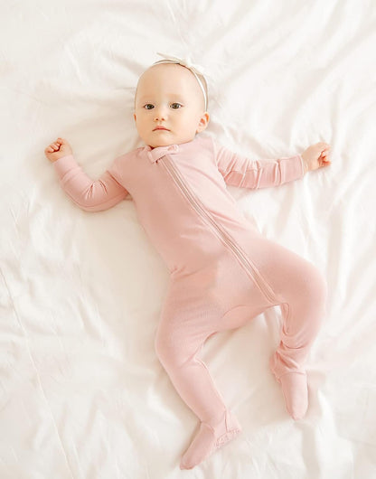 VAENAIT BABY Infant Toddler Boys Girls Footed One-Piece Sleep and Play Premium Modal Pajamas 1-2 Pieces