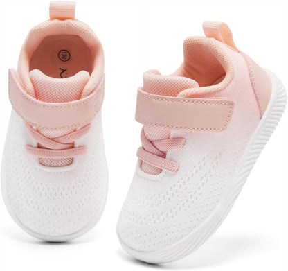 MORENDL Toddler Sneakers Baby Boys & Girls Barefoot Shoes Lightweight Breathable Walking Running Tennis Athletic Sport Shoes