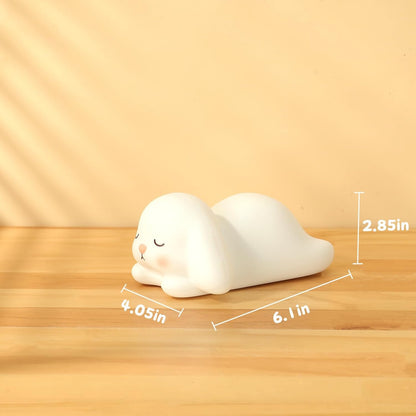 LOVERUIS Night Lights Squishy Light Bunny Colorful Night Light for Kids 1/3 Hours Timer Dimmable Rabbit Gift Kid Dog Cute Decor