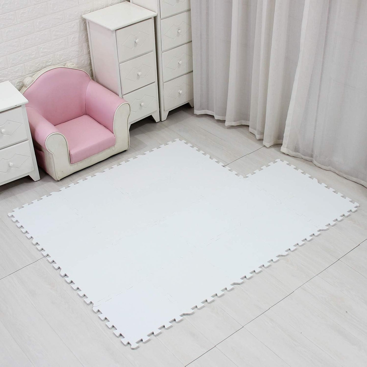 MQIAOHAM® 18 Pieces Puzzle Play Mats, Soft Baby Play Mat, Kids Interlocking Foam Floor Tiles, Toddlers Carpet Playmats G301018-101