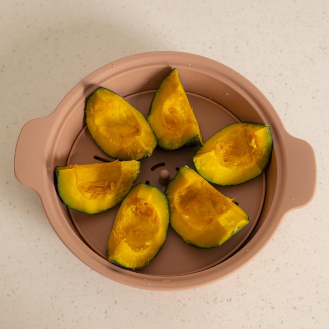 Microwave Silicone Steamer for Baby Food, Made In Korea, Oven & Dishwasher Safe to 482°F, Easy