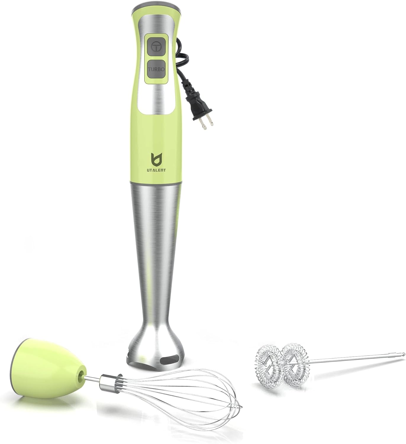 Immersion Hand Blender, UTALENT 3-in-1 8-Speed Stick Blender with Milk Frother, Egg Whisk for