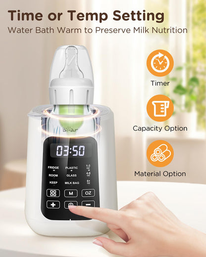 Bear Baby Bottle Warmer, Milk Warmer Breastmilk Bag Formula Fast Warming for New Born Baby Bottles