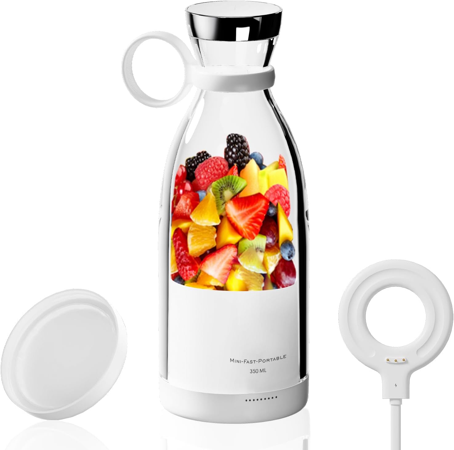 OTPEIR Portable Blender for Shakes and Smoothies with 11.83 Oz Travel Cup and Lid,Durable Stainless