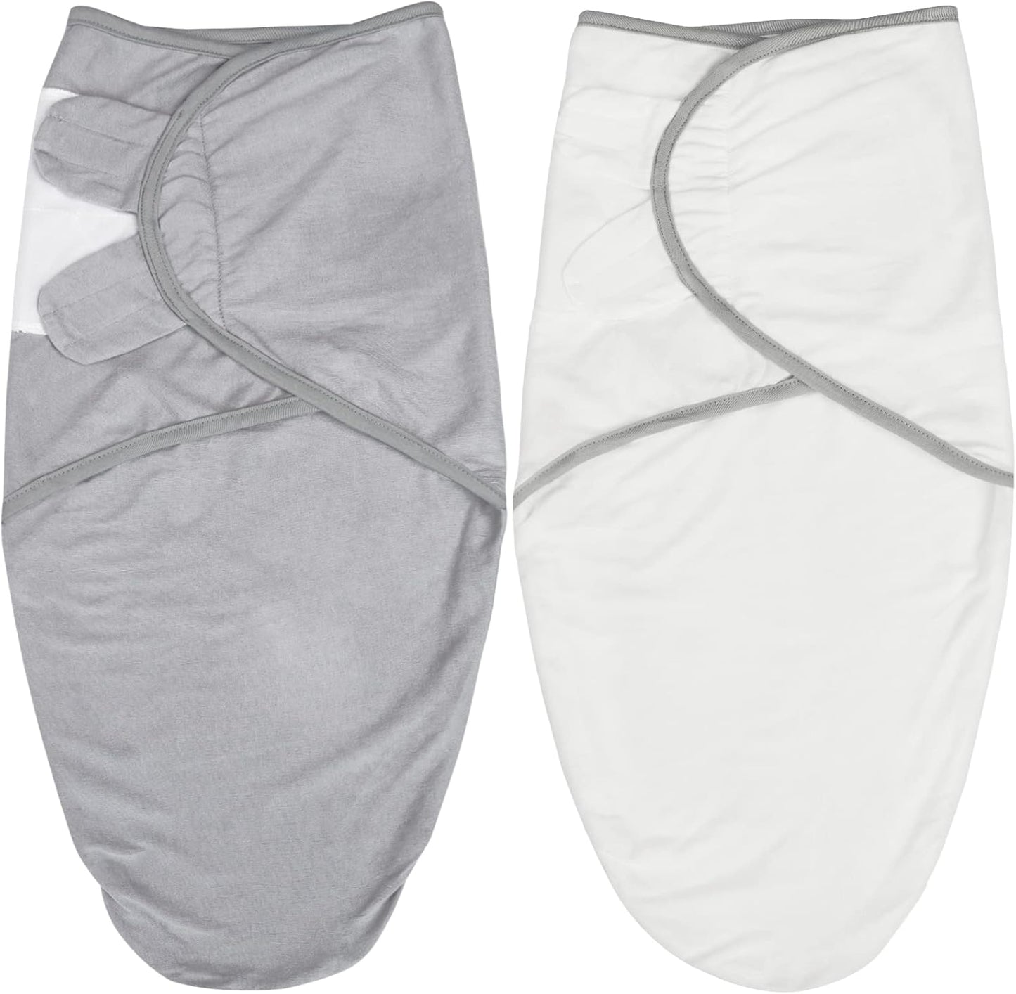 Biloban Baby Swaddle for Boys Girls, 3-6 Months, Cotton Blanket, Newborn Essentials, Grey & White