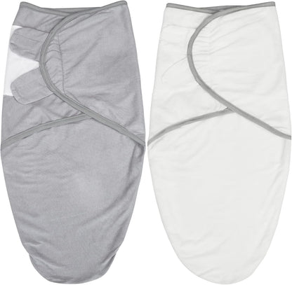 Biloban Baby Swaddle for Boys Girls, 3-6 Months, Cotton Blanket, Newborn Essentials, Grey & White