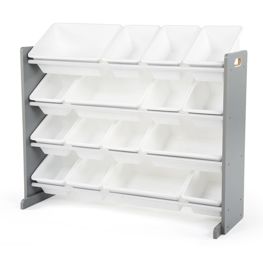 Humble Crew Kids Toy Organizer with 16 Bins, 4 Tier Storage for Playroom