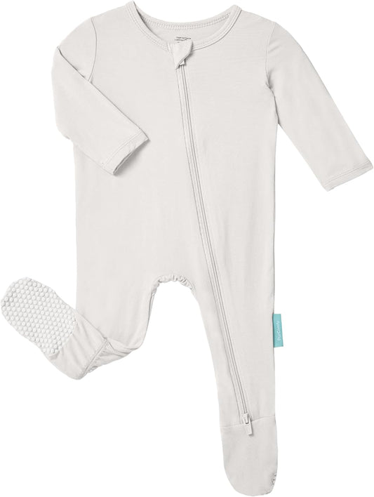 Baby Zipper Footie Pajamas, Supersoft Bamboo Rayon Baby Footed Pjs Boy Girl 0-3-6-9-18-24 Month Coverall Sleepers