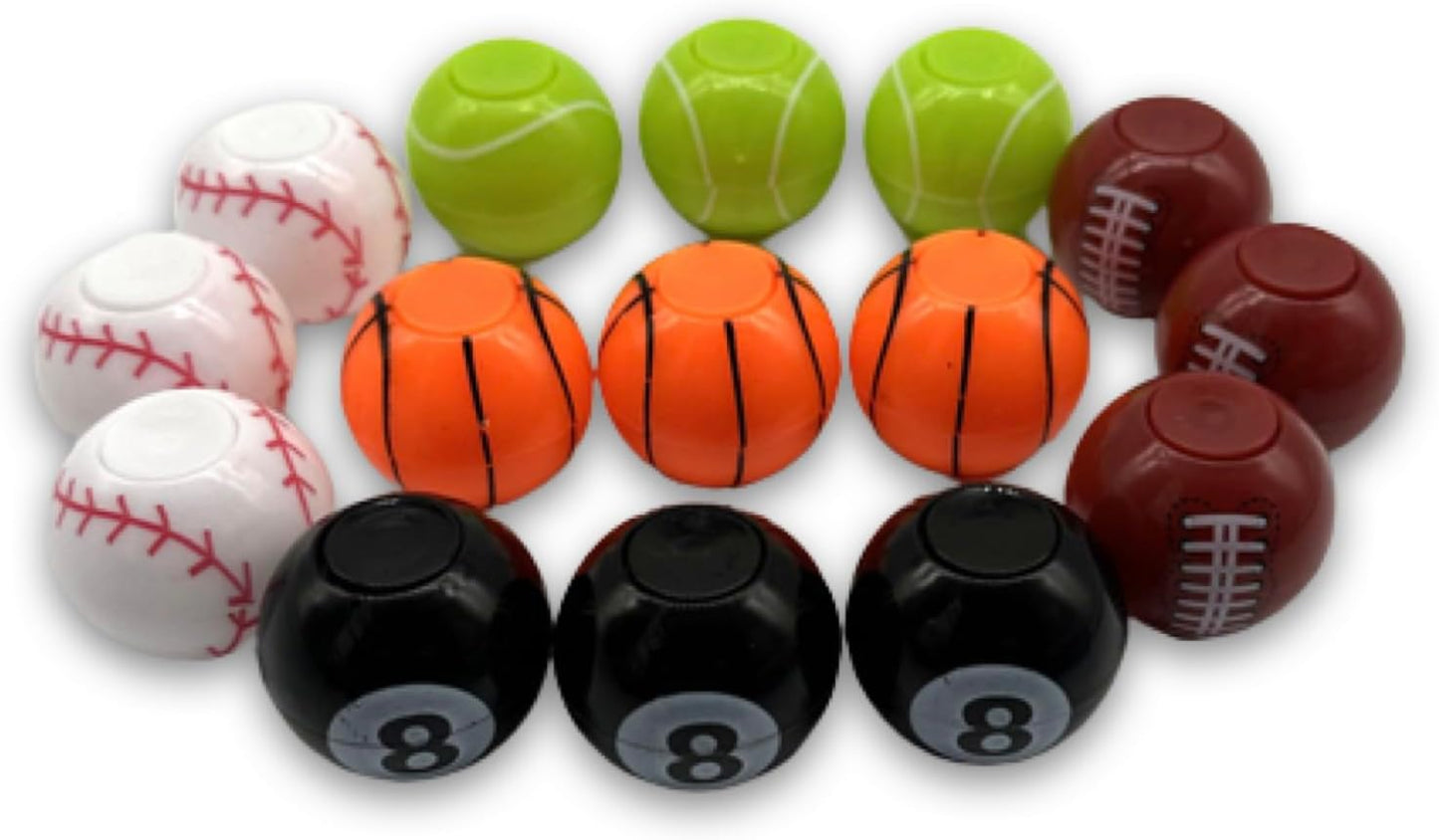 Fidget Spinner Soccer Balls, 4pc Multi-Color and Multi-Style Mini Ball Stress Relief Toys ,Office Toy Sensory Toys for Birthday Gifts Stress Relief Party Favors