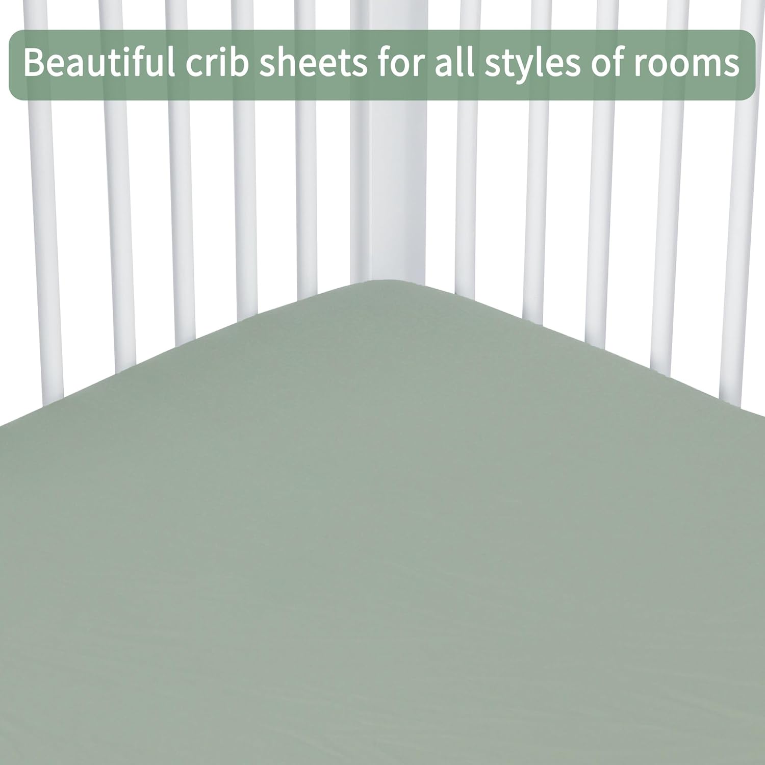 Baby Crib Sheets for Boys Girls, 2 Pack Fitted Crib Sheet for Standard Crib and Toddler Mattress