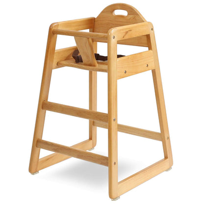 Wooden High Chair for Baby & Toddler – Restaurant-Style Stackable HighChair with Commercial Grade