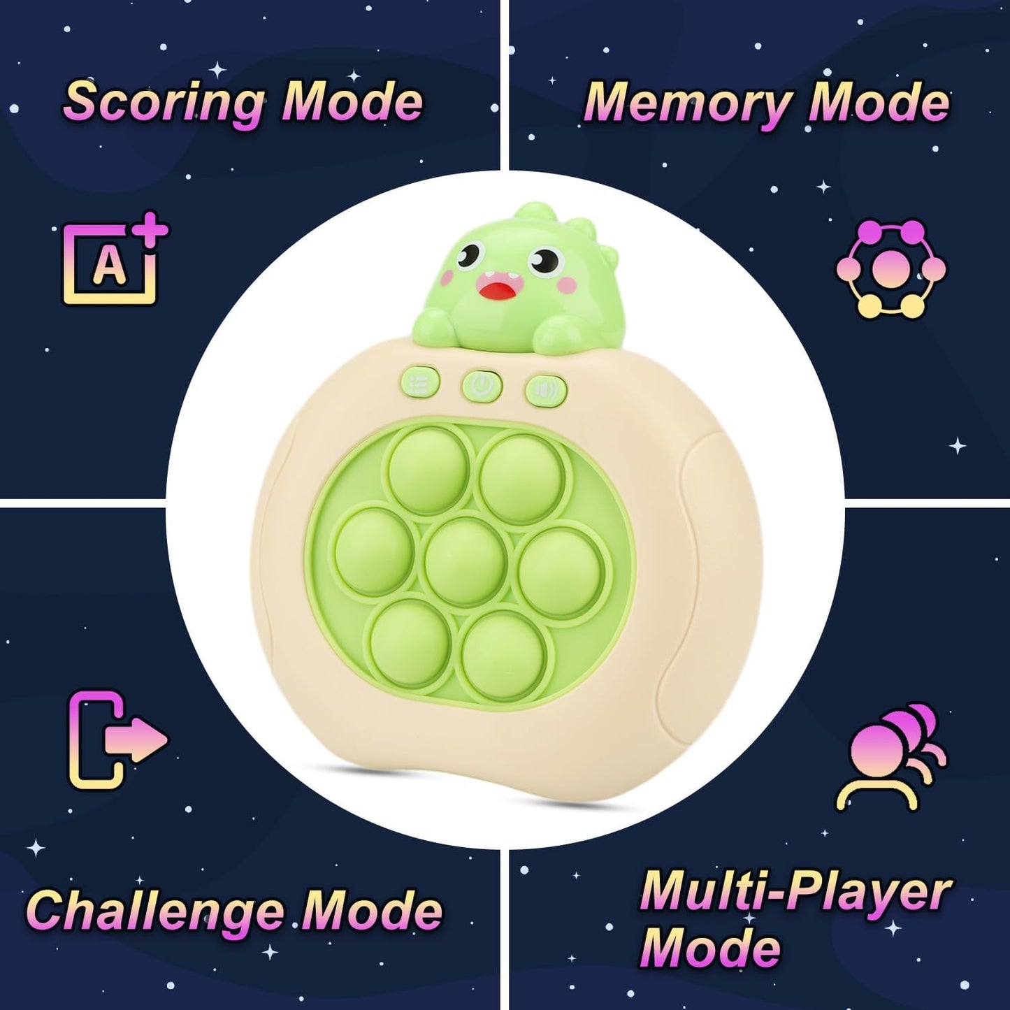 Quick Push Console with Instant Sound Feedback | Handheld Fast Speed Pushing Game | Pop The Target Interactive Educational Sensory Fidget Toy for Kids Adults | Fun Toy for Children 3-12