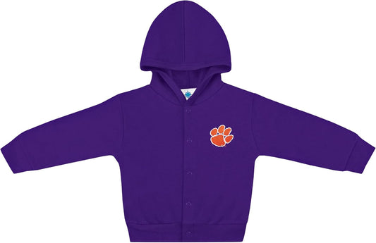 Creative Knitwear College Baby Snap Hooded Jacket - Team Logo, Multiple Colors, for Boys & Girls, (0-24 Months)