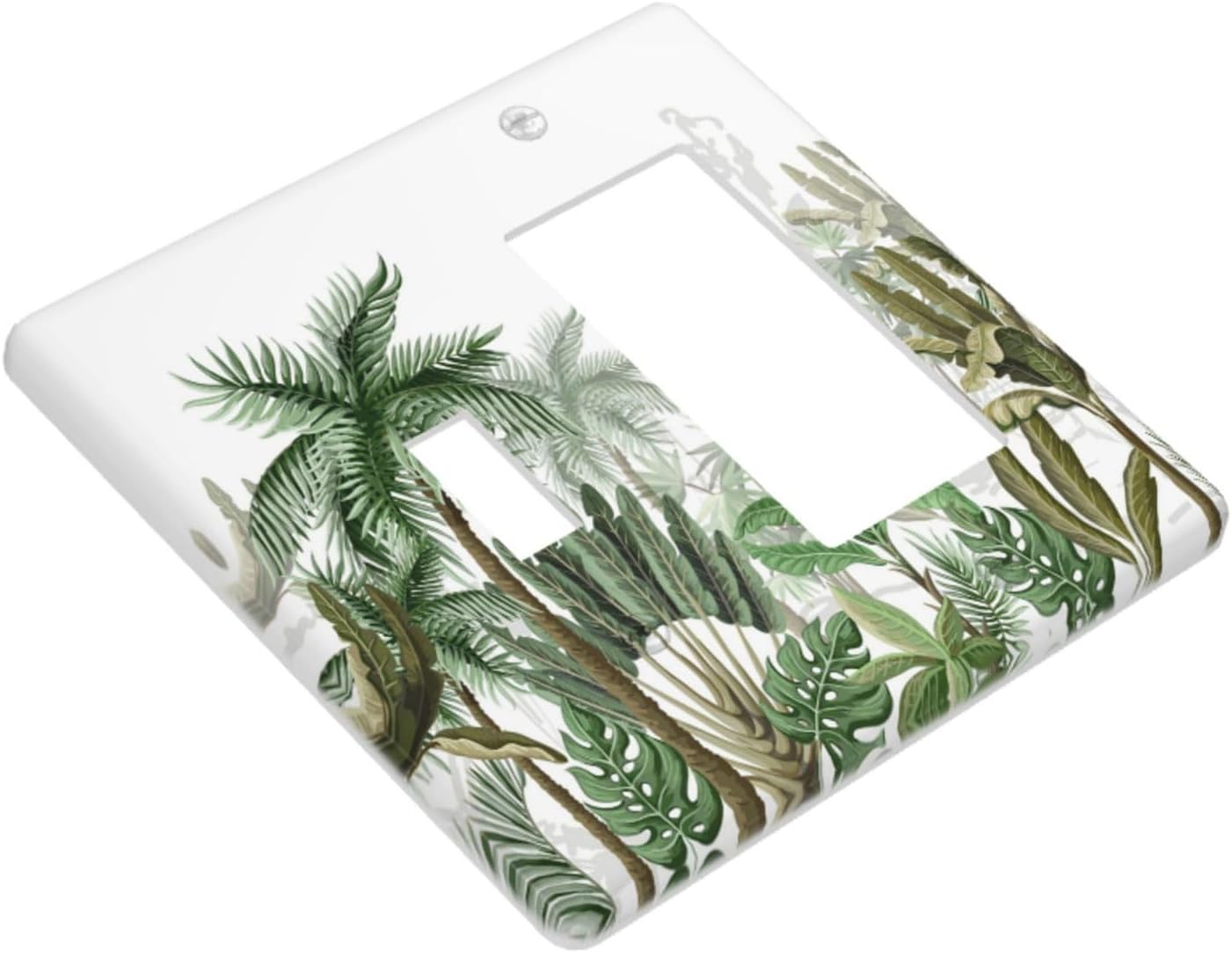 Palm Tree Banana Leaf Green Rainforest Natural Landscape Outlet Covers 1 Toggle 1 Rocker