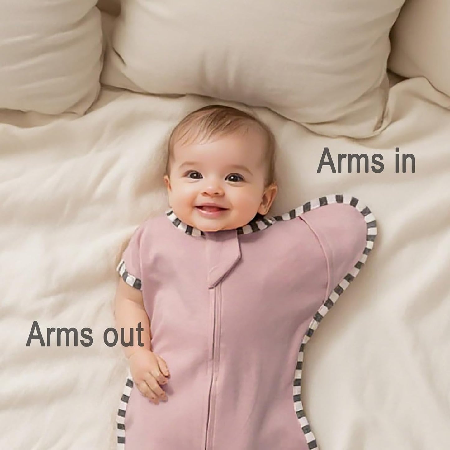 Baby Transition Swaddle 2-Pack, Newborn Sleep Sack, Arms Up Design (Arms In/Out), Infant Swaddle for Boys Girls