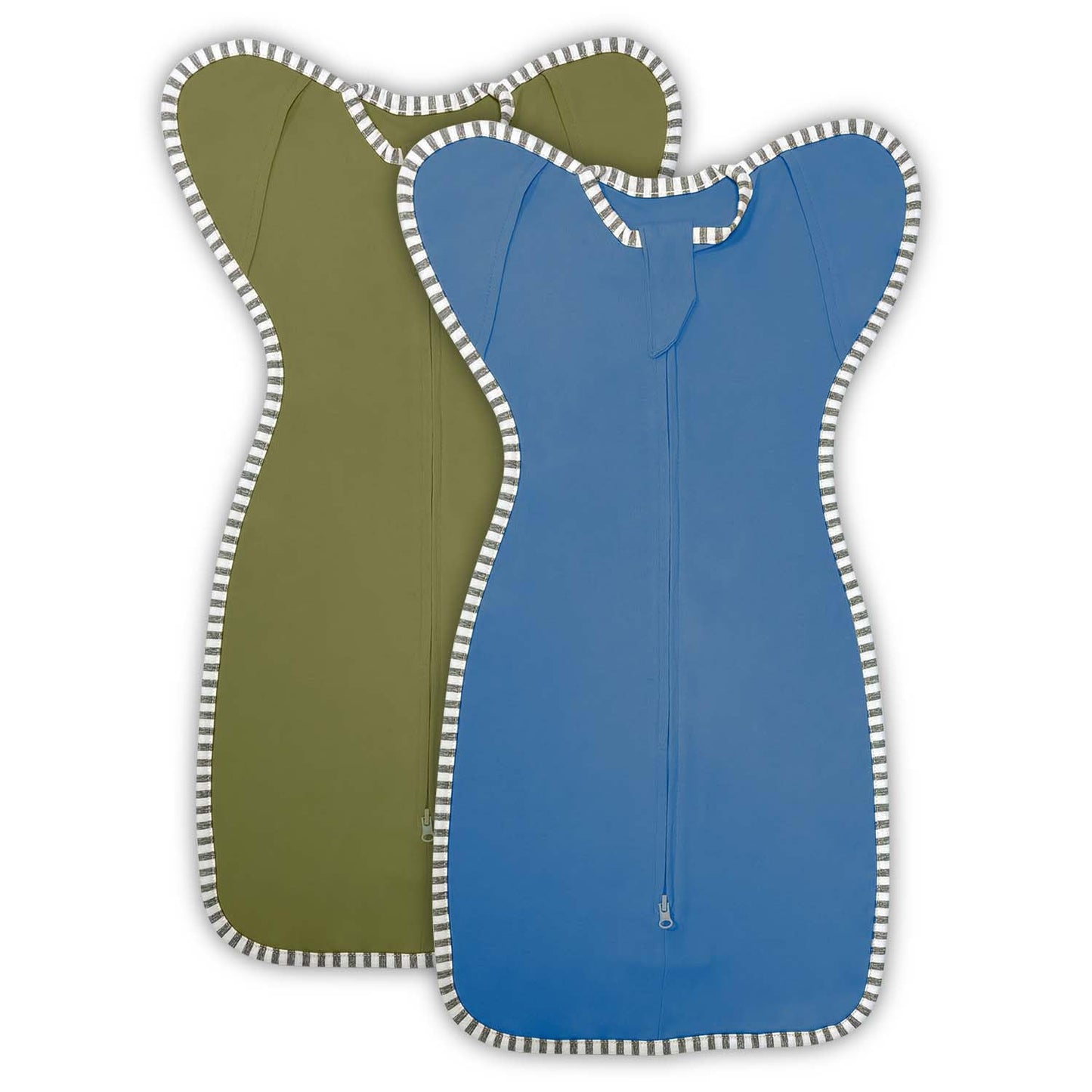 Transition Swaddle 0-3 Months Arms up Swaddles, 2-Pack Newborn Swaddles Sleep Sack 0-3 Months with 2-Way Zipper Arms in/Out 100% Cotton 0.8 Tog Baby Swaddle Sack for Boy (Small 5-14lbs)