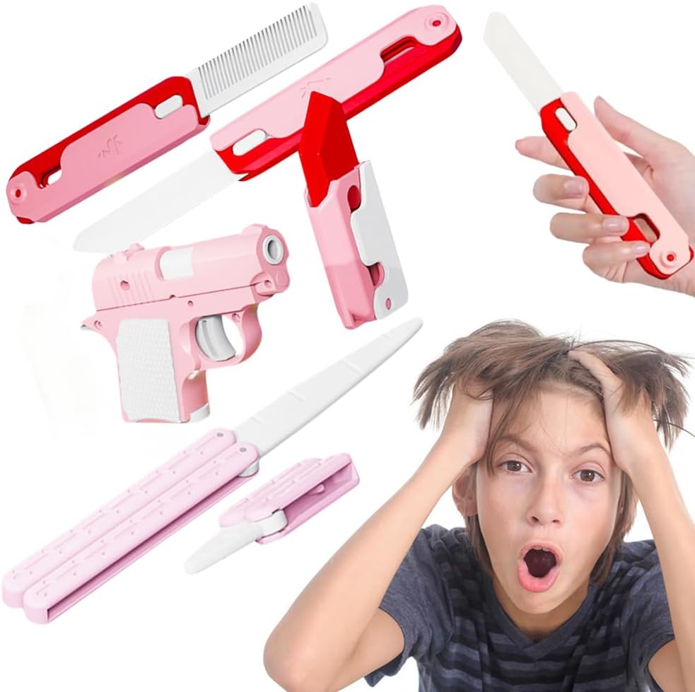 Fidget Gun Toy, Fidget Blaster Gun 1911 Titan Stress Shot ADHD Gun, 3D Printed Stress Anxiety Relief Pistol Toys