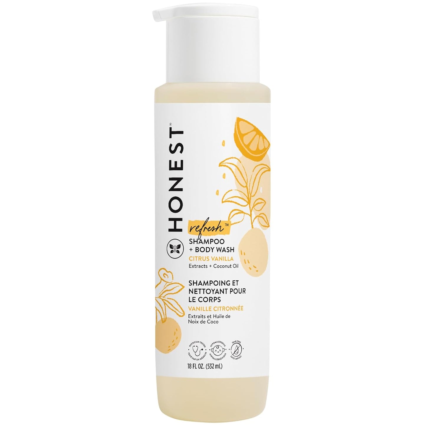The Honest Company 2-in-1 Cleansing Shampoo + Body Wash | Gentle for Baby | Naturally Derived
