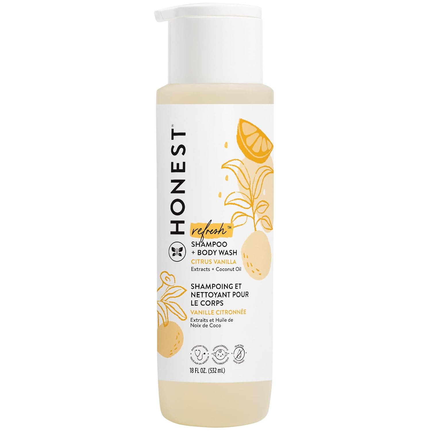 The Honest Company 2-in-1 Cleansing Shampoo + Body Wash | Gentle for Baby | Naturally Derived