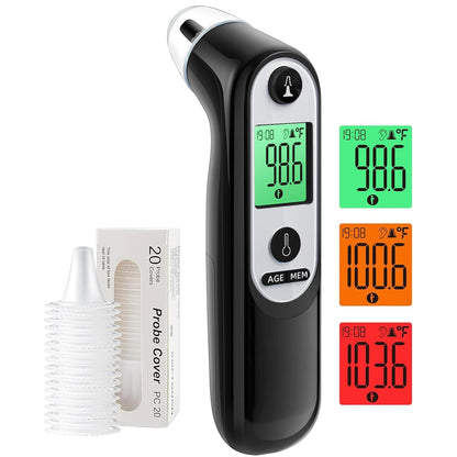 Ear Thermometer for Kids, Babies and Adults, 1 Second Accurate Digital Thermometer, Mute Function